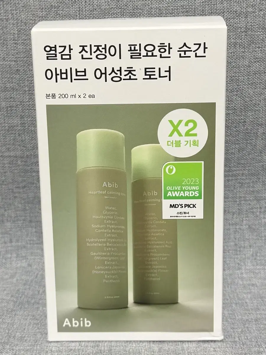 아비브 어성초 카밍 토너 스킨부스터 200ml + 200ml